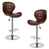 Jessar - Upper Collection Adjustable Height Swivel Stools, Set of 2, Brown - - Mounts For Less