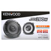 Kenwood KFC-1366S 5.25" Coaxial Speakers Sport Series 250W, For Car, Black - - Mounts For Less