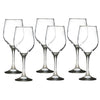 LAV - Set of 6 Stemmed Wine Glasses, 400mL Capacity, Dishwasher Safe - - Mounts For Less