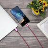LAX - 6 Feet USB Type-C to USB-A Cable, Braided and Durable, Magenta - - Mounts For Less