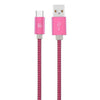 LAX - 6 Feet USB Type-C to USB-A Cable, Braided and Durable, Magenta - - Mounts For Less
