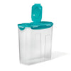 LocknLock - Plastic Container for Cereal, Pasta or Rice, Hinged Lid, 3.9L Capacity, Teal - - Mounts For Less