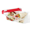 LocknLock - Set of 2 EasyLuch Divided Meal Containers, 946mL Capacity, Red - - Mounts For Less