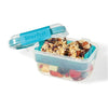 LocknLock - Set of 2 EasyLunch 2 Tier Snack Containers, 473.mL Capacity, Blue - - Mounts For Less