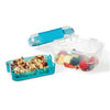 LocknLock - Set of 2 EasyLunch 2 Tier Snack Containers, 473.mL Capacity, Blue - - Mounts For Less