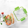 LocknLock - Set of 2 EasyLunch Double Sandwich Containers, 946mL Capacity, Green - - Mounts For Less