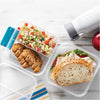 LocknLock - Set of 2 EasyLunch Lunch Box Containers, 1.2 Liter Capacity, Blue - - Mounts For Less