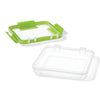 LocknLock - Set of 2 EasyLunch Plastic Sandwich Containers, 473mL Capacity, Green - - Mounts For Less