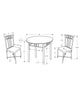 Monarch Specialties I 1013 Dining Table Set, 3pcs Set, Small, 30" Round, Kitchen, Metal, Laminate, Black, Contemporary, Modern - - Mounts For Less