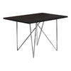 Monarch Specialties I 1039 Dining Table, 48" Rectangular, Small, Kitchen, Dining Room, Metal, Laminate, Brown, Chrome, Contemporary, Modern - - Mounts For Less