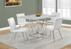Monarch Specialties I 1043 Dining Table, 48" Rectangular, Small, Kitchen, Dining Room, Metal, Laminate, Grey, Chrome, Contemporary, Modern - - Mounts For Less