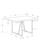 Monarch Specialties I 1064 Dining Table, 60" Rectangular, Kitchen, Dining Room, Metal, Laminate, Brown, Chrome, Contemporary, Modern - - Mounts For Less