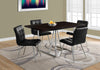 Monarch Specialties I 1064 Dining Table, 60" Rectangular, Kitchen, Dining Room, Metal, Laminate, Brown, Chrome, Contemporary, Modern - - Mounts For Less