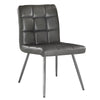 Monarch Specialties I 1072 Dining Chair, Set Of 2, Side, Upholstered, Kitchen, Dining Room, Pu Leather Look, Metal, Grey, Chrome, Contemporary, Modern - - Mounts For Less