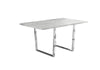 Monarch Specialties I 1119 Dining Table, 60" Rectangular, Kitchen, Dining Room, Metal, Laminate, Grey, Chrome, Contemporary, Modern - - Mounts For Less