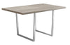 Monarch Specialties I 1121 Dining Table, 60" Rectangular, Kitchen, Dining Room, Metal, Laminate, Brown, Chrome, Contemporary, Modern - - Mounts For Less
