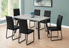 Monarch Specialties I 1136 Dining Table, 60" Rectangular, Kitchen, Dining Room, Metal, Laminate, Grey, Black, Contemporary, Modern - - Mounts For Less