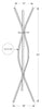 Monarch Specialties I 2051 Coat Rack, Hall Tree, Free Standing, 3 Hooks, Entryway, 72"h, Bedroom, Metal, Black, Contemporary, Modern - - Mounts For Less