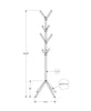 Monarch Specialties I 2059 Coat Rack, Hall Tree, Free Standing, 8 Hooks, Entryway, 70"h, Bedroom, Metal, White, Contemporary, Modern - - Mounts For Less