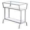 Monarch Specialties I 2068 Accent Table, Side, End, Narrow, Small, 2 Tier, Living Room, Bedroom, Metal, Tempered Glass, Laminate, White, Grey, Contemporary, Modern - - Mounts For Less