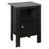 Monarch Specialties I 2134 Accent Table, Side, End, Nightstand, Lamp, Storage, Living Room, Bedroom, Laminate, Black, Grey, Transitional - - Mounts For Less