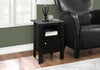 Monarch Specialties I 2134 Accent Table, Side, End, Nightstand, Lamp, Storage, Living Room, Bedroom, Laminate, Black, Grey, Transitional - - Mounts For Less