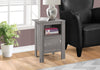 Monarch Specialties I 2138 Accent Table, Side, End, Nightstand, Lamp, Storage, Living Room, Bedroom, Laminate, Grey, Transitional - - Mounts For Less