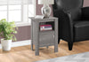 Monarch Specialties I 2138 Accent Table, Side, End, Nightstand, Lamp, Storage, Living Room, Bedroom, Laminate, Grey, Transitional - - Mounts For Less