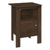 Monarch Specialties I 2144 Accent Table, Side, End, Nightstand, Lamp, Storage, Living Room, Bedroom, Laminate, Walnut, Transitional - - Mounts For Less
