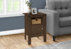 Monarch Specialties I 2144 Accent Table, Side, End, Nightstand, Lamp, Storage, Living Room, Bedroom, Laminate, Walnut, Transitional - - Mounts For Less