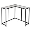Monarch Specialties I 2159 Accent Table, Console, Entryway, Narrow, Corner, Living Room, Bedroom, Metal, Laminate, White Marble Look, Black, Contemporary, Modern - - Mounts For Less