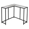 Monarch Specialties I 2159 Accent Table, Console, Entryway, Narrow, Corner, Living Room, Bedroom, Metal, Laminate, White Marble Look, Black, Contemporary, Modern - - Mounts For Less
