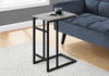 Monarch Specialties I 2171 Accent Table, C-shaped, End, Side, Snack, Living Room, Bedroom, Metal, Laminate, Grey, Black, Contemporary, Modern - - Mounts For Less