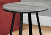 Monarch Specialties I 2176 Accent Table, Side, Round, End, Nightstand, Lamp, Living Room, Bedroom, Metal, Laminate, Grey, Black, Contemporary, Modern - - Mounts For Less