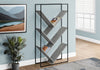 Monarch Specialties I 2200 Bookshelf, Bookcase, Etagere, 3 Tier, 60"h, Office, Bedroom, Metal, Laminate, Grey, Black, Contemporary, Modern - - Mounts For Less