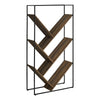 Monarch Specialties I 2202 Bookshelf, Bookcase, Etagere, 3 Tier, 60"h, Office, Bedroom, Metal, Laminate, Black, Brown, Contemporary, Modern - - Mounts For Less