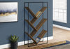 Monarch Specialties I 2202 Bookshelf, Bookcase, Etagere, 3 Tier, 60"h, Office, Bedroom, Metal, Laminate, Black, Brown, Contemporary, Modern - - Mounts For Less