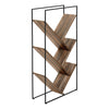 Monarch Specialties I 2202 Bookshelf, Bookcase, Etagere, 3 Tier, 60"h, Office, Bedroom, Metal, Laminate, Black, Brown, Contemporary, Modern - - Mounts For Less