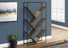 Monarch Specialties I 2202 Bookshelf, Bookcase, Etagere, 3 Tier, 60"h, Office, Bedroom, Metal, Laminate, Black, Brown, Contemporary, Modern - - Mounts For Less