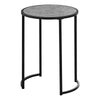 Monarch Specialties I 2206 Accent Table, Side, Round, End, Nightstand, Lamp, Living Room, Bedroom, Metal, Laminate, Grey, Black, Contemporary, Modern - - Mounts For Less
