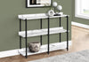 Monarch Specialties I 2221 Accent Table, Console, Entryway, Narrow, Sofa, Living Room, Bedroom, Metal, Laminate, White, Black, Contemporary, Modern - - Mounts For Less