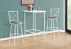 Monarch Specialties I 2376 Home Bar, Bar Table, Bar Height, Pub, 36" Rectangular, Small, Kitchen, Metal, Laminate, White, Contemporary, Modern - - Mounts For Less