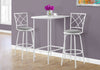 Monarch Specialties I 2376 Home Bar, Bar Table, Bar Height, Pub, 36" Rectangular, Small, Kitchen, Metal, Laminate, White, Contemporary, Modern - - Mounts For Less