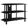 Monarch Specialties I 2506 Tv Stand, 36 Inch, Console, Media Entertainment Center, Storage Shelves, Living Room, Bedroom, Tempered Glass, Metal, Black, Clear, Contemporary, Modern - - Mounts For Less