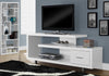 Monarch Specialties I 2573 Tv Stand, 60 Inch, Console, Media Entertainment Center, Storage Cabinet, Living Room, Bedroom, Laminate, White, Contemporary, Modern - - Mounts For Less