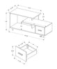 Monarch Specialties I 2609 Tv Stand, 48 Inch, Console, Media Entertainment Center, Storage Drawer, Living Room, Bedroom, Laminate, White Marble Look, Contemporary, Modern - - Mounts For Less