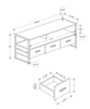 Monarch Specialties I 2615 Tv Stand, 48 Inch, Console, Media Entertainment Center, Storage Drawers, Living Room, Bedroom, Laminate, Metal, White, Black, Contemporary, Modern - - Mounts For Less