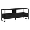 Monarch Specialties I 2616 Tv Stand, 48 Inch, Console, Media Entertainment Center, Storage Drawers, Living Room, Bedroom, Laminate, Metal, Black, Contemporary, Modern - - Mounts For Less