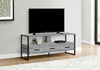 Monarch Specialties I 2617 Tv Stand, 48 Inch, Console, Media Entertainment Center, Storage Drawers, Living Room, Bedroom, Laminate, Metal, Grey, Black, Contemporary, Modern - - Mounts For Less