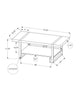 Monarch Specialties I 2860 Coffee Table, Accent, Cocktail, Rectangular, Living Room, 48"l, Metal, Laminate, Black, Contemporary, Modern - - Mounts For Less
